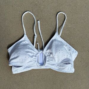 White Eyelet bikini top